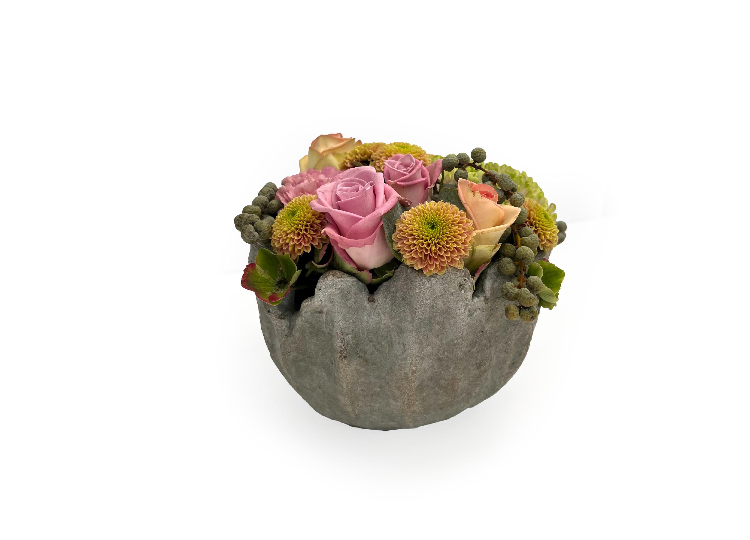 Ronde stenen pot - afbeelding 4